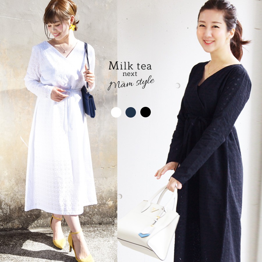 マチャット　machatt カットワーク レース ドレス　ワンピース Milk tea next ビューティ カットワークレースドレス レディース