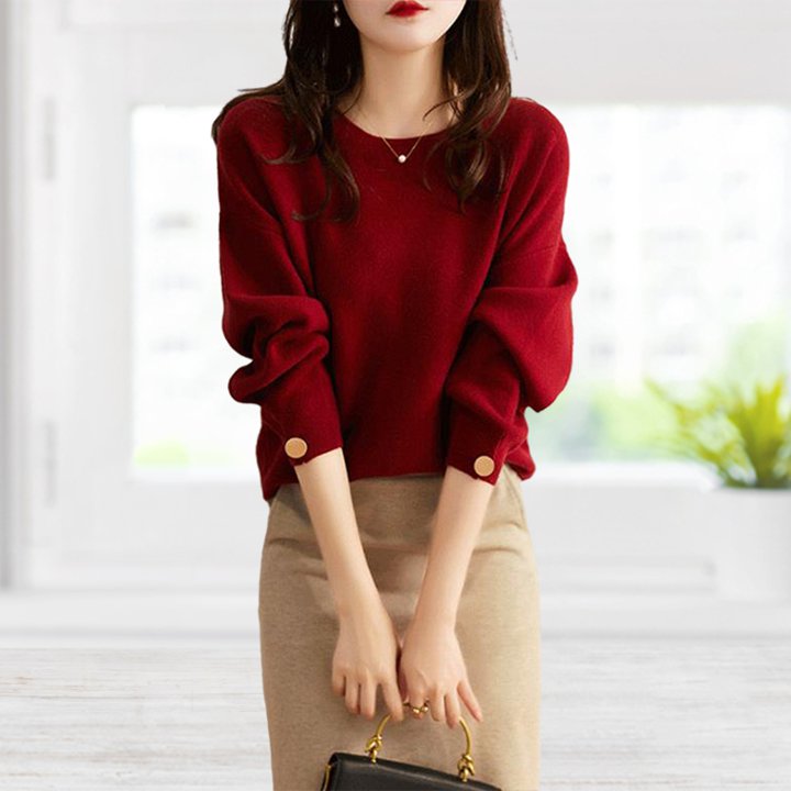 トップス カットソー 袖あり 長袖 ラウンドネック 大人可愛い きれいめ シンプル カジュアル 大人 上品 おしゃれ お洒落 大人女子 こなれ感 エレガント 主役級
