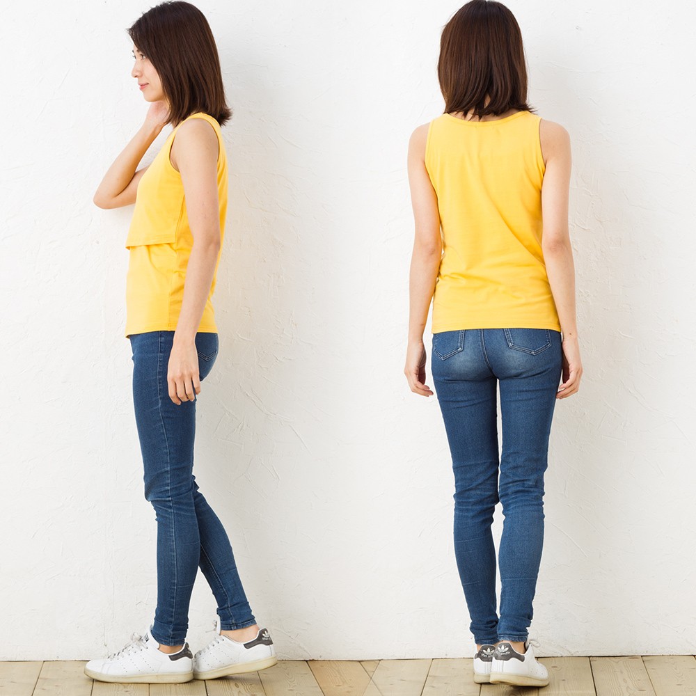 授乳服 タンクトップ キャミソール 授乳ケープ 母乳 マタニティ ストレッチ