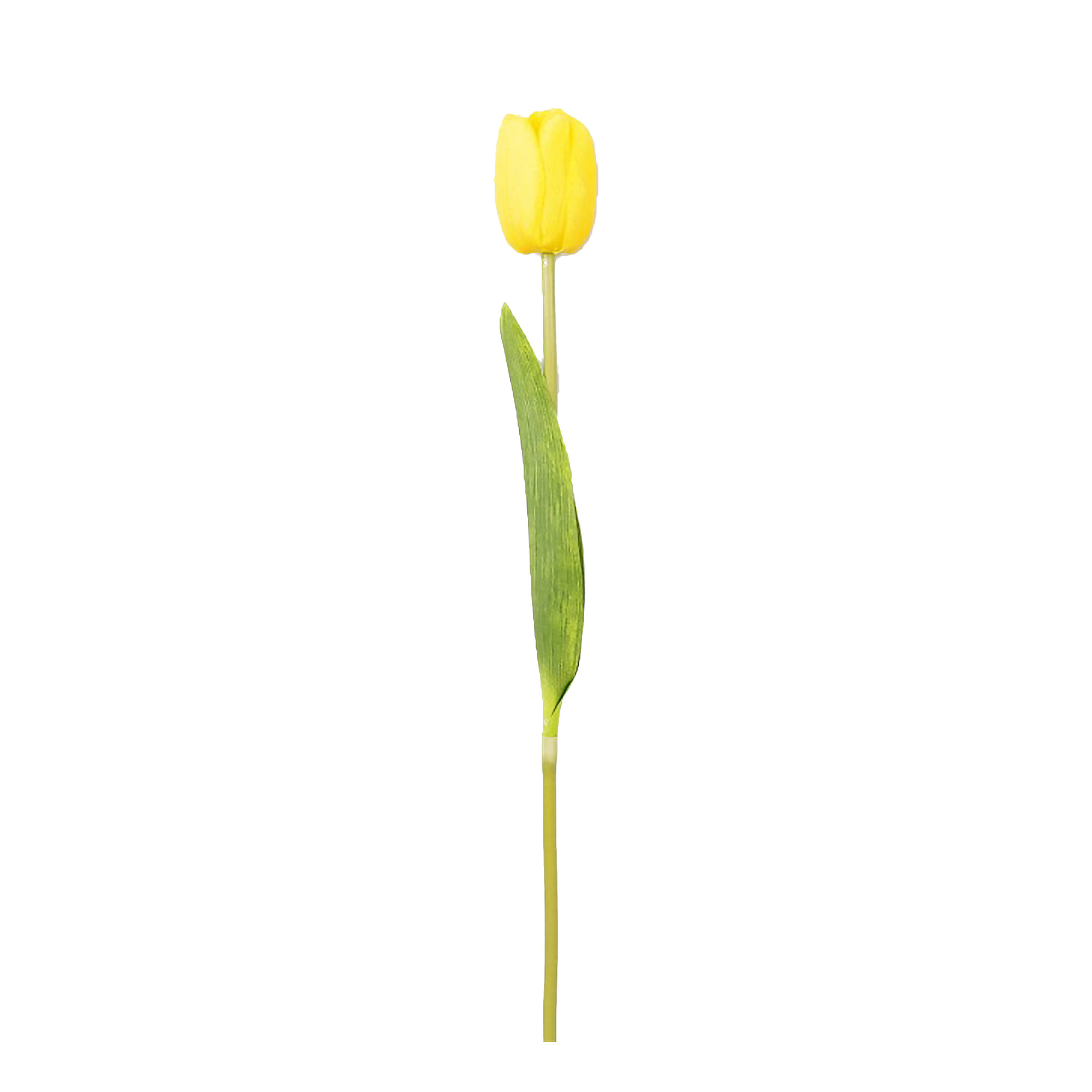 フェイクフラワー 造花 全長48cm リアル チューリップ 人工花 お手入れ不要 1本　(イエロー / オレンジ / パープル) |  | 01