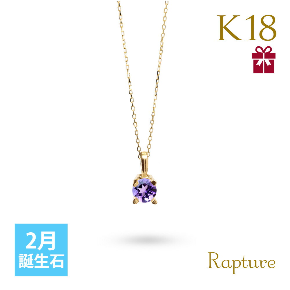 Rapture（アクセサリー） アメシスト ネックレス K18 ゴールド 2