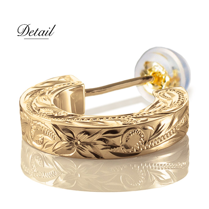 ハワイアンジュエリー ピアス 誕生石入れ可 メンズ レディース K14