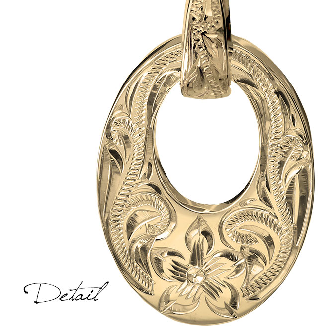 ハワイアンジュエリー ハワイアンジュエリー オーバルプレート K14