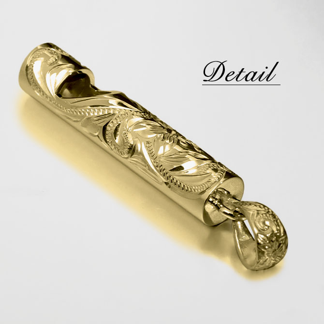 ハワイアンジュエリー ホイッスル 笛 ネックレス 刻印無料 誕生石入れ