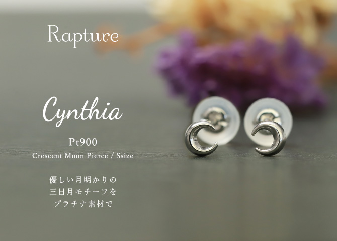 ☆新品未開封☆PT９００(プラチナ)moon三日月形フープピアス ７㎜×１０㎜ プラチナ フープピアス 月甲 7×13mm Pt900 両耳 レディース メンズ