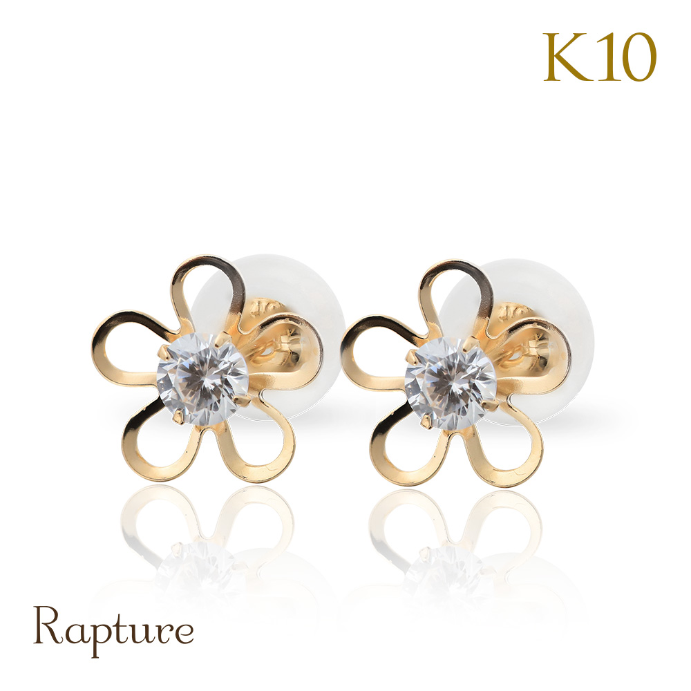 Rapture（アクセサリー） ピアス K10 ゴールド イエロー ピンク