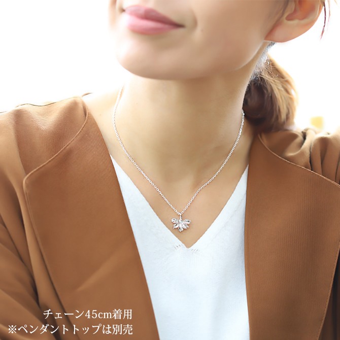 ネックレス チェーン のみ 長さ 40cm 45cm 50cm シルバー925 4面カットあずき 小豆 レディース メンズ 太さ1.6mm ハワイアンジュエリー SCL50-4C 関連画像3