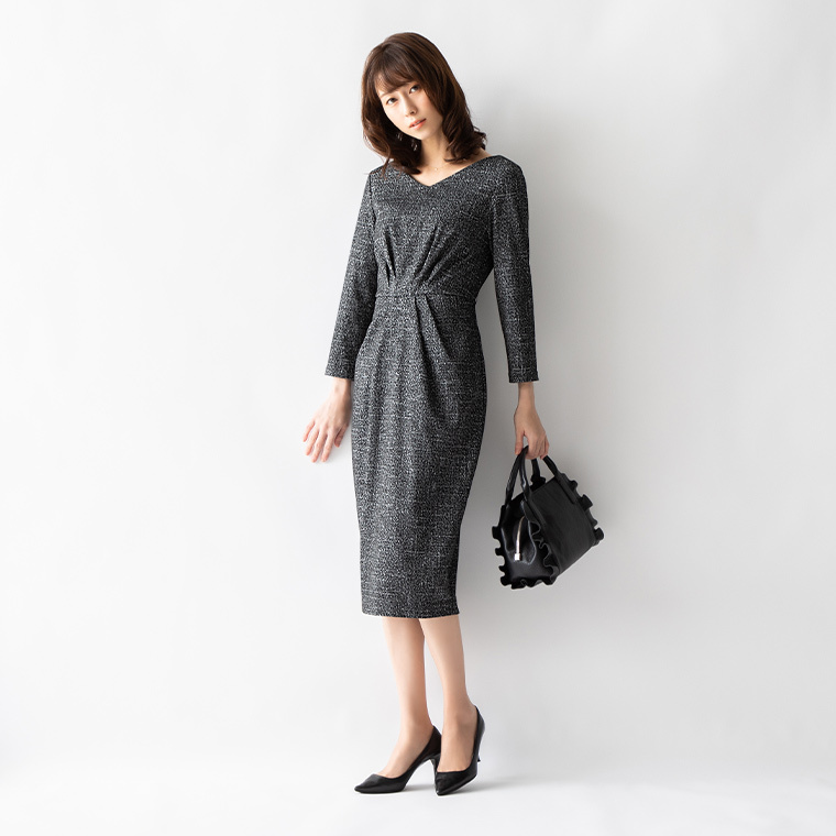 mimigrant ワンピース レディース ケリー Xライン 上品 60代 50