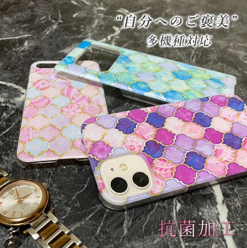 スマホケース Xiaomi Redmi 12 5G 全機種対応 携帯ケース スマホカバー 韓国 おしゃれ モロッコタイル 背面 生活防水 抗菌 日本製｜mimi ruby