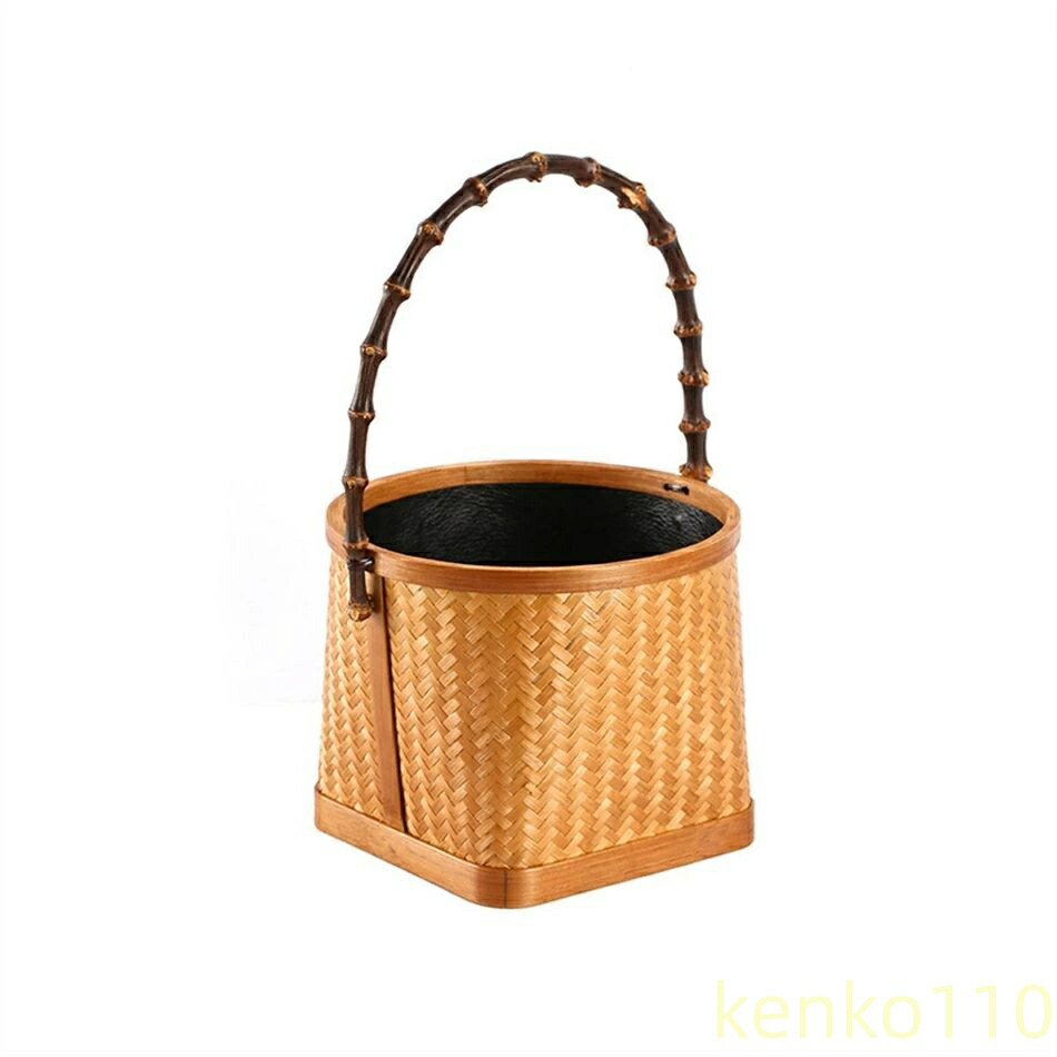送料無料】竹かご 竹 籐 縦12cm 横12cm 奥行12cm 手作り 編み 天然素材