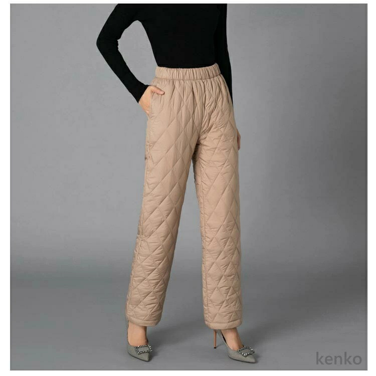 送料無料】ワイドパンツ 中綿 キルティングパンツ レディース ダウン