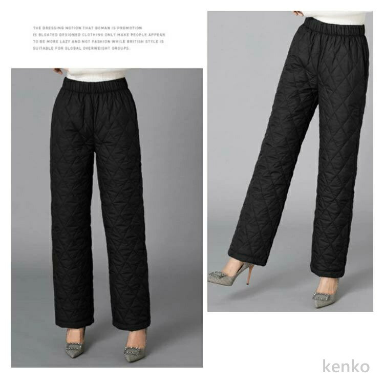 送料無料】ワイドパンツ 中綿 キルティングパンツ レディース ダウン