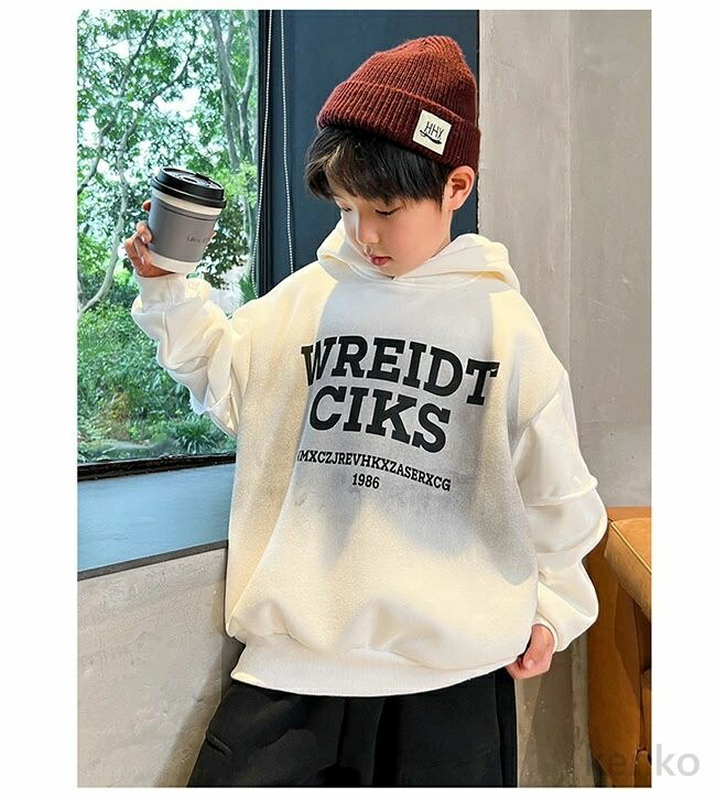 送料無料】春 秋 冬 ファッション パーカー 男の子 厚手 防寒