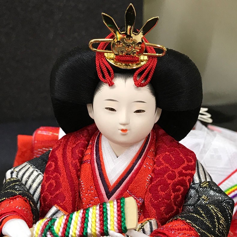 ひな人形 人形作家 千匠 作 LEDライト間接照明式 親王 平飾り 凜