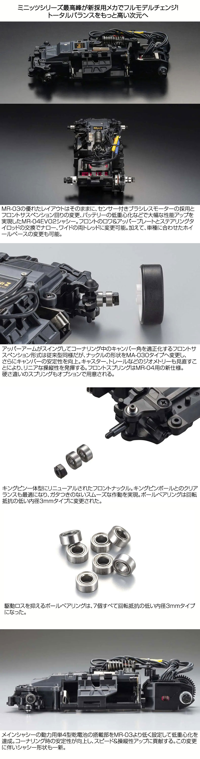ミニッツレーサー MR-04EVO2 W-MM/8500KV 京商 ミニッツレーサー MR-04EVO2 シャシーセット W-MM/8500KV