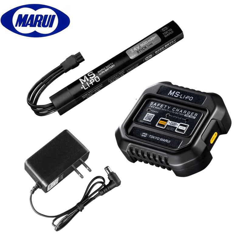MS-LiPo 7.4Vリポバッテリーと充電器セット TOKYO MARUI（東京マルイ） MS リポバッテリー スタンダード 7.4V