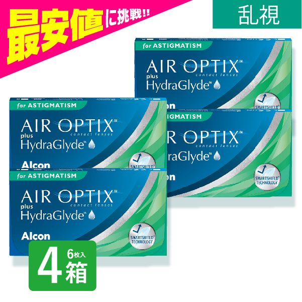 エアオプティクス 2week プラス ハイドラグライド 乱視用 6枚入 4箱 
