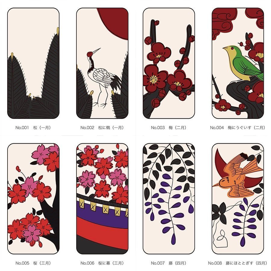 花札柄 Iphone ケース スマホケース 和柄 レトロ ソフトクリアケース セミオーダー Iphone Soft Hanafuda C Webarts 通販 Yahoo ショッピング