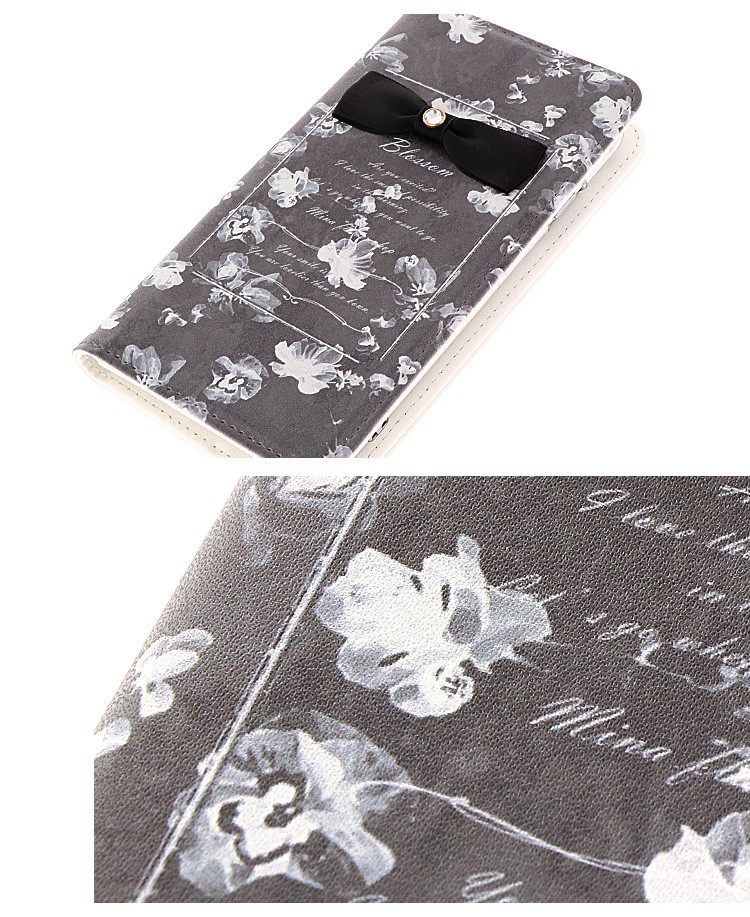 iPhone 13 Pro Max ケース スマホケース 手帳型ケース カバー 携帯ケース スマホカバー おしゃれ かわいい けいたいケース 花柄 リボン｜minacorporation｜05