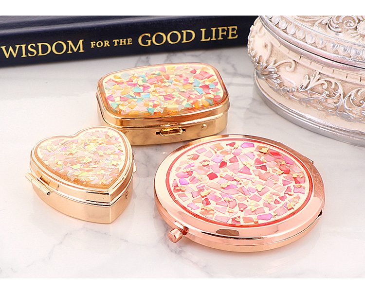 コンパクトミラー ミラー ミニ鏡 手鏡 ピルケース 携帯 おしゃれ