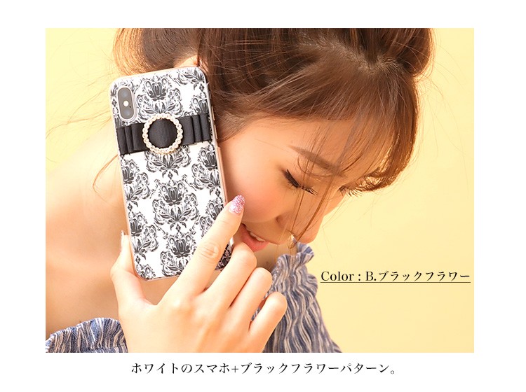 Galaxy A54 5G ケース スマホケース ハードケース カバー 携帯ケース スマホカバー おしゃれ かわいい けいたいケース 花柄 リボン｜minacorporation｜11
