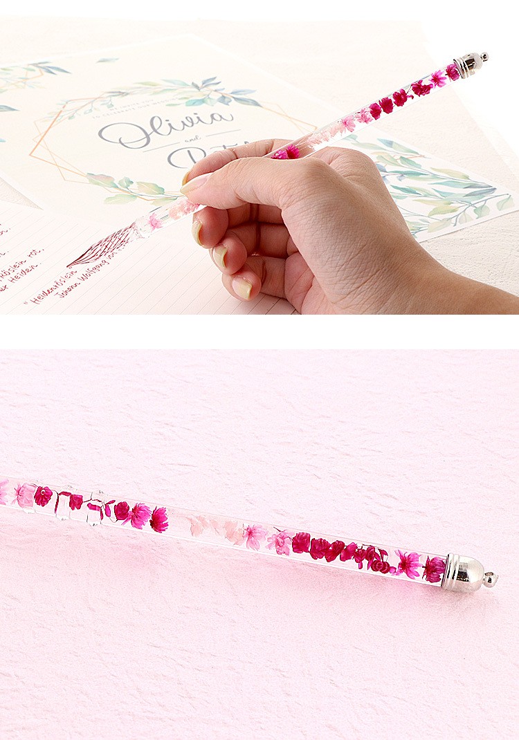 完成品) ハーバリウムガラスペン ガラスペン プリザーブドフラワー