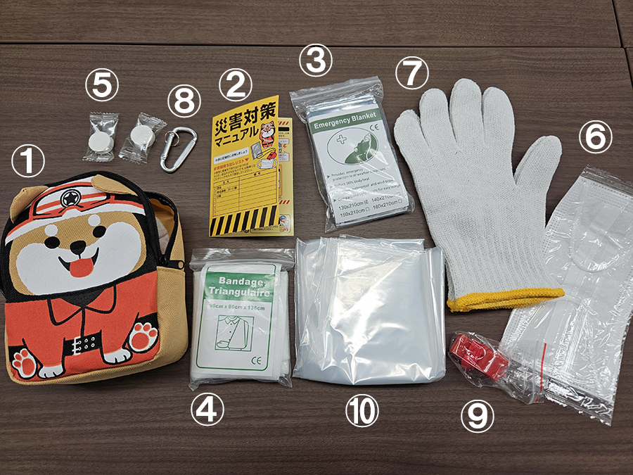1つからでも注文OK!】わんわん！レスキュー隊長の防災10点セット