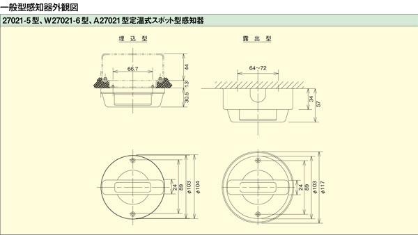 定温式スポット型感知器 １種 露出型 防水型 ９０℃ 確認灯無 W27021-6-1-090 日本フェンオール製 自動火災報知設備 :  w27021-6-1-090 : 命一番堂 - 通販 - Yahoo!ショッピング