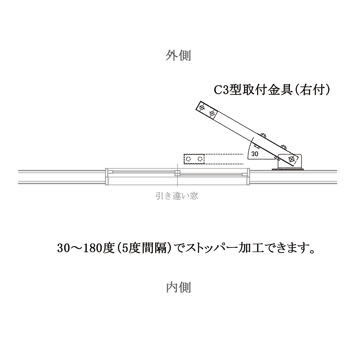 取付金具（C型） C3-300壁付 アーム長300mm オリロー緩降機用【避難器具/緩降機/ORIRO】 : c3-300 : 命一番堂 - 通販 -  Yahoo!ショッピング