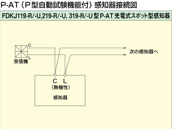 光電式スポット型感知器 2種 露出型 P-AT(P型自動試験機能付) FDKJ219