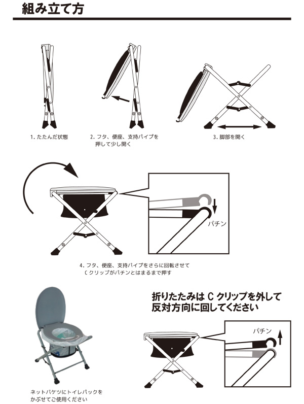 ユニトイレ・ミニα 【簡易・非常・災害用トイレ】 : tm-025 : 命一番堂