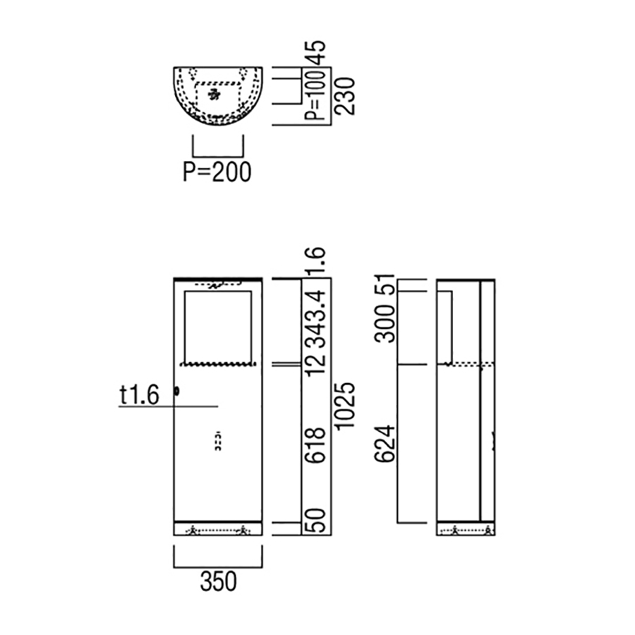 AED収納ケース UAB-303ZB-PWH スチール 色：ポーラルホワイトペイント