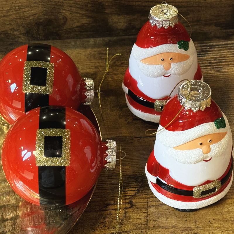 クリスマスオーナメント プラスチックサンタオーナメントセット サンタ