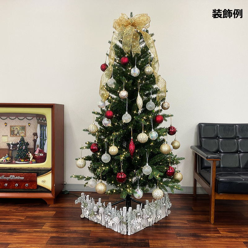 クリスマスツリー 足元のおしゃれ ウッドフェンス（ホワイト