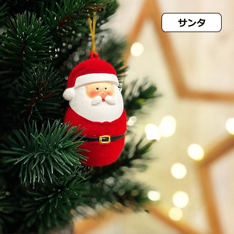 クリスマスオーナメント 6.5cmサンタ・スノーマンオーナメント