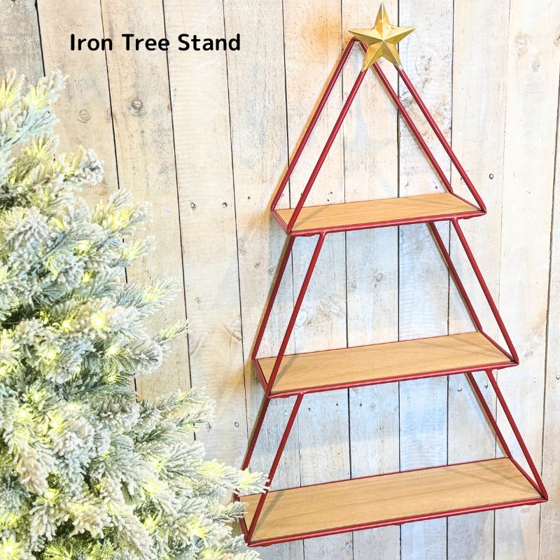 クリスマスツリー型 アイアンラック｜置いても壁掛けでも使える万能