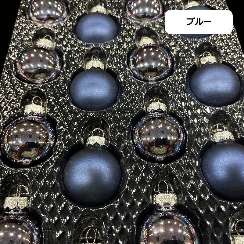 クリスマス35mmグラスボールオーナメント16個セット おしゃれ 豪華