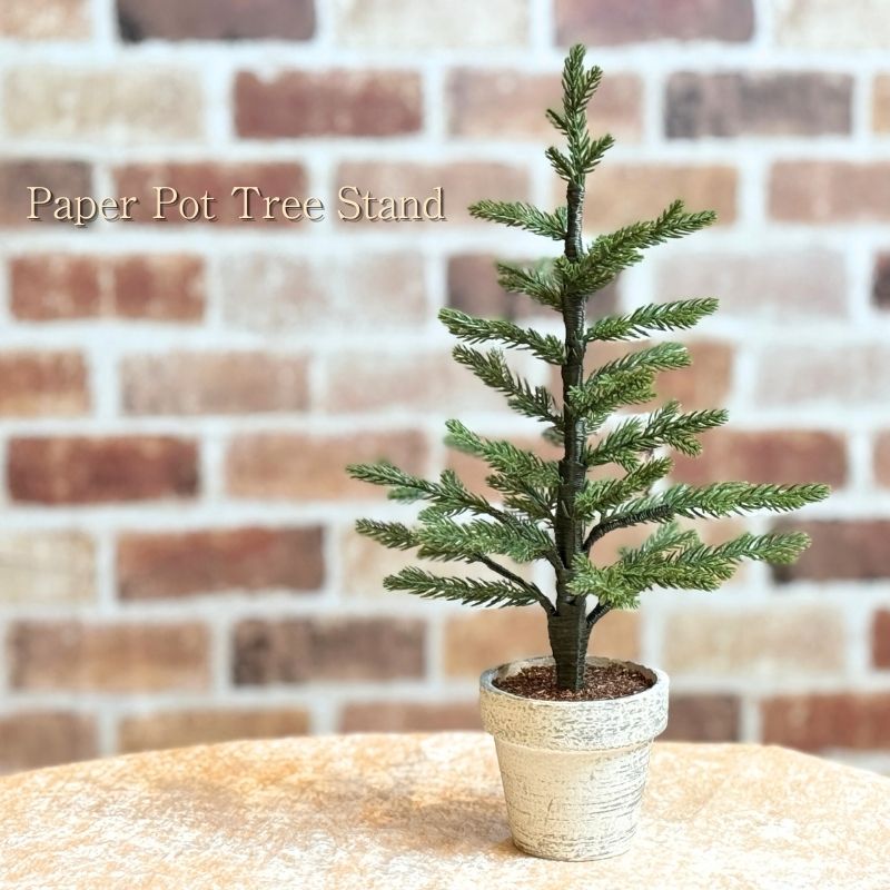 ペーパーポット仕様 クリスマスツリー 高さ35cm｜葉がポロポロ落ちない