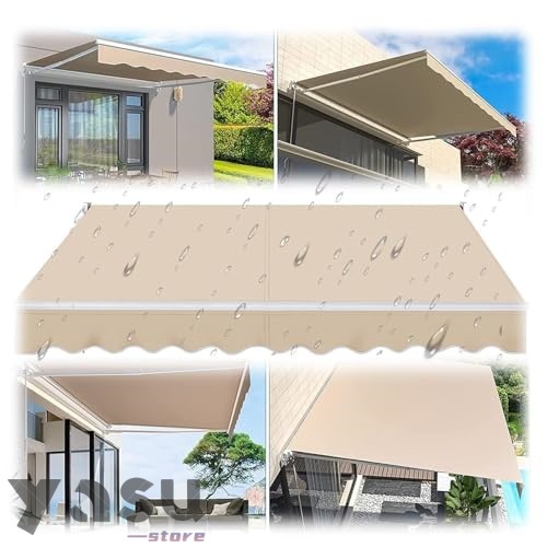 オーニング交換用生地 オーニングテント 日除け シェード オーニング パティオ格納式日よけ 交換用カバー、伸縮タイプ 日よけ 巻き取り式 サンシェード ひさし | ブランド登録なし | 09
