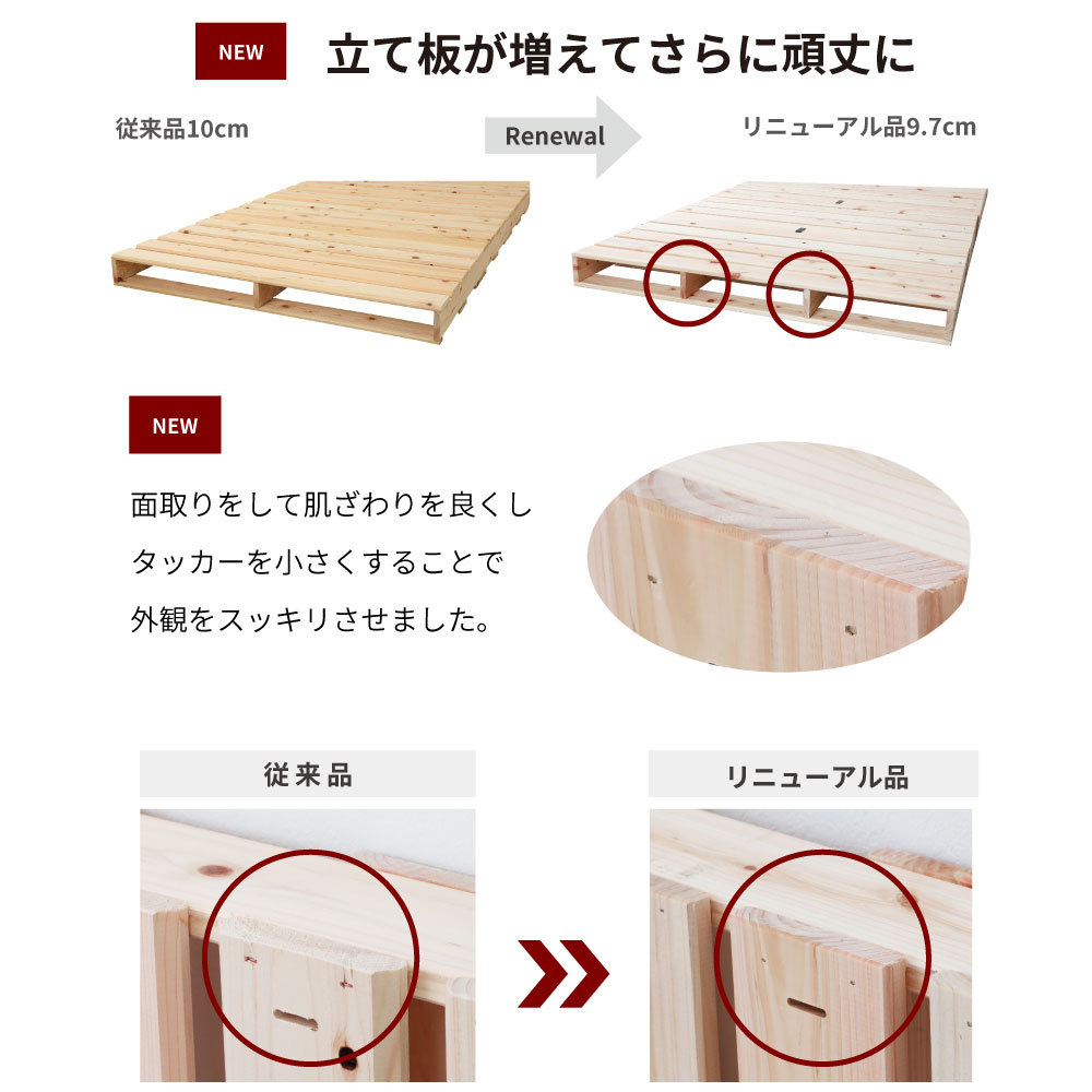 パレットベッド 国産ひのき すのこ ベッド diy 組み合わせ自由自在