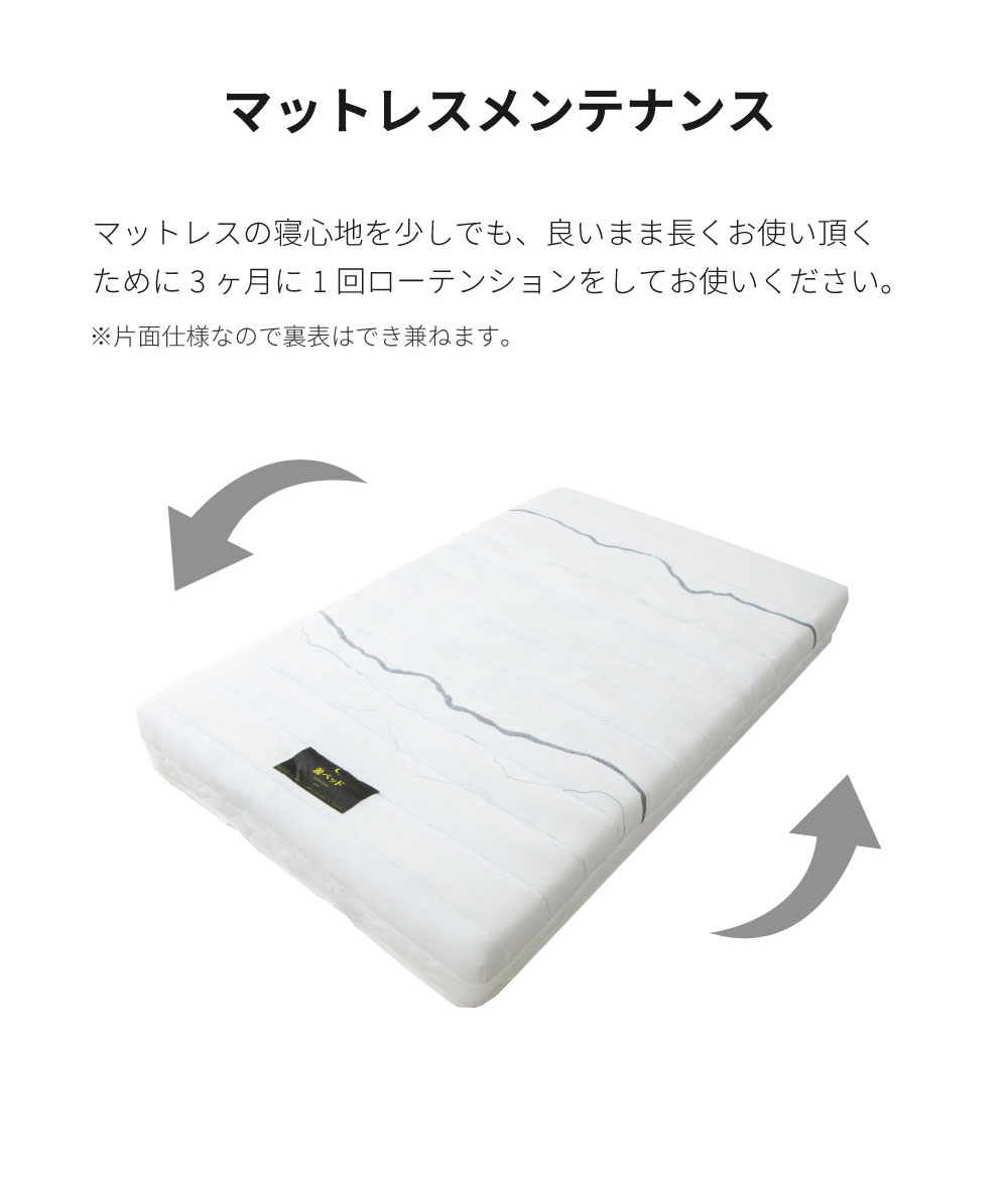 夜香care（ケア） 電動ベッド対応 マットレス セミダブル 日本製