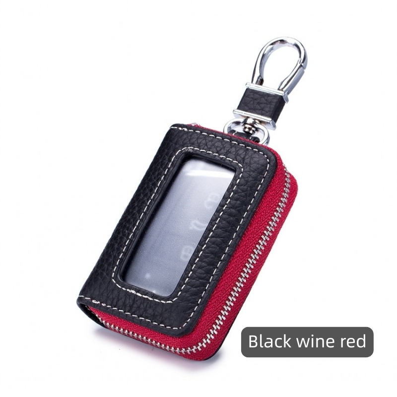 スマートキーケース  車キーケース 車クリア 窓付き キーケース ダブルファスナータイプ 本革 スマートキーカバー トヨタ ホンダ 日産 スズキ キーケース |  | 06