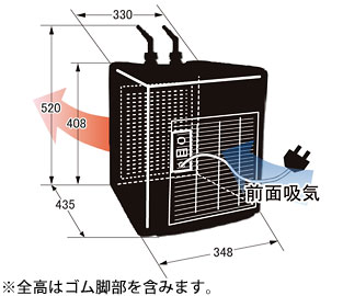 ゼンスイ 水槽用クーラー ZR-250 (冷却水量1000L以下/淡水・海水両用 
