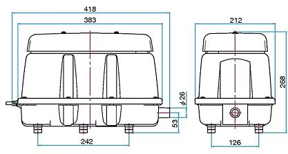 日東工器 エアーポンプ LAM-150 (省エネ型) [浄化槽 エアポンプ