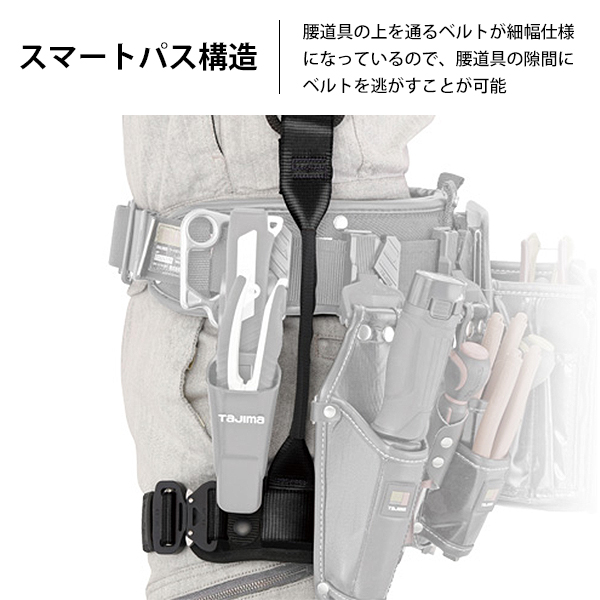 【海外限定】 Tajima タジマ ハオルハーネスHA 黒 KR150FA シングルL8 ダブル トップス