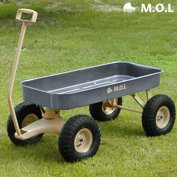 M.O.L キャリートラック MOL-T80 (荷重80kg/大型タイヤ) [ガーデンカート アウトドア キャンプ 台車 リヤカー キャリーカート ワゴン]