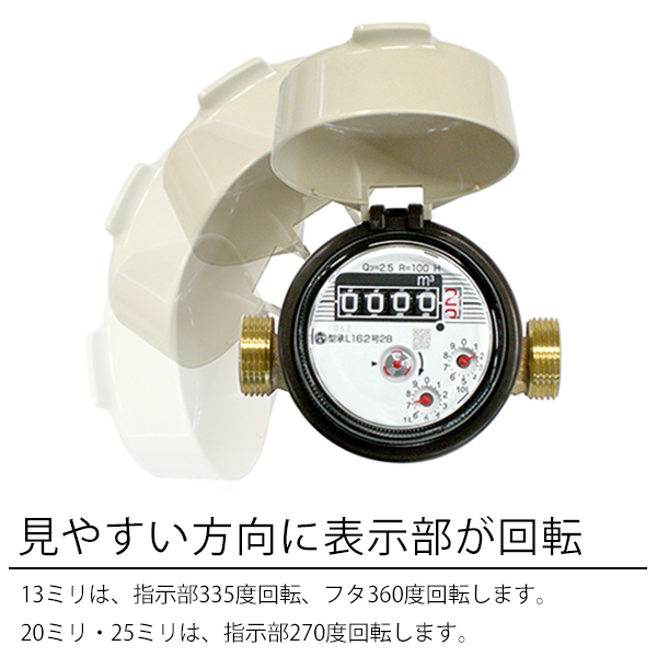 愛知時計電機 高性能乾式水道メーター(小口径) SD20S 塩ビ管用