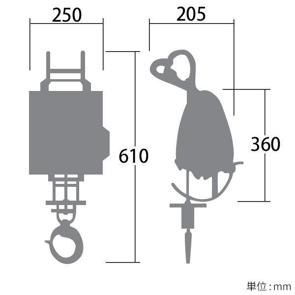 京セラ 旧リョービ 電動ウインチ AWI62 (吊上荷重60kg/ワイヤー21m) ＋