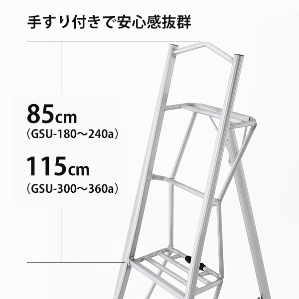 長谷川工業 アルミ上枠付三脚 グリーンステップ GSU-180a (天板高さ1.21m) [はしご 三脚] : mt-0013193 :  ミナトワークス - 通販 - Yahoo!ショッピング