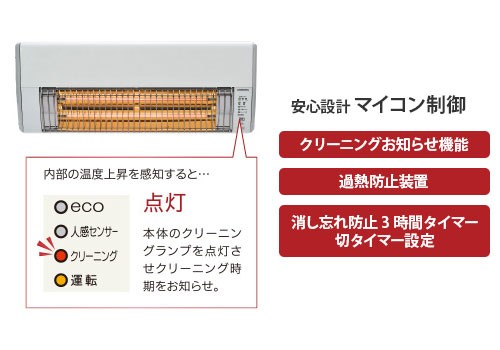 CORONA（コロナ） 壁掛型 遠赤外線ヒーター CHK-C126A [暖房機 扇風機